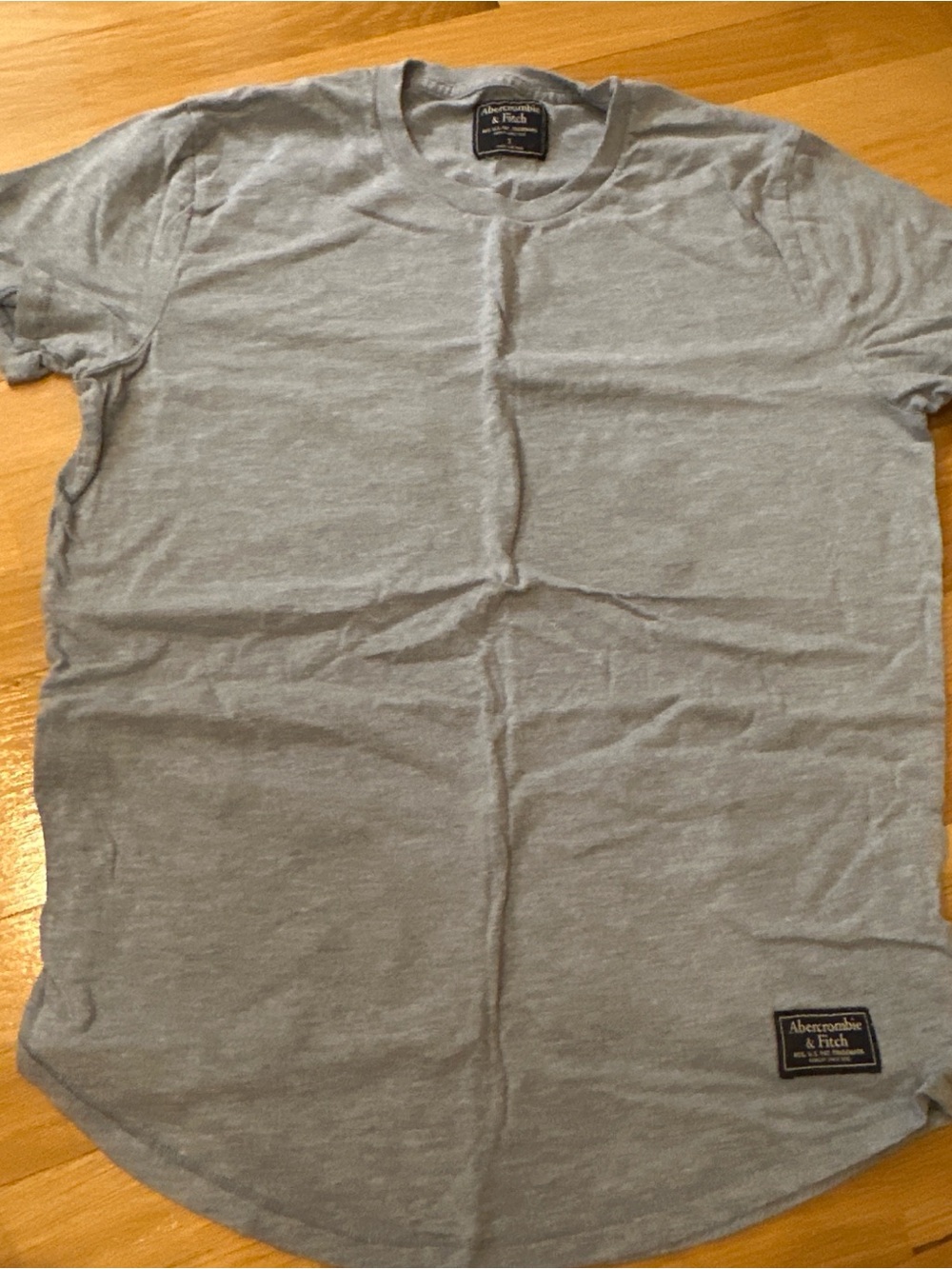Abercrombie & Fitch Men's Short Sleeve Crewneck Tee in Heather Gray
